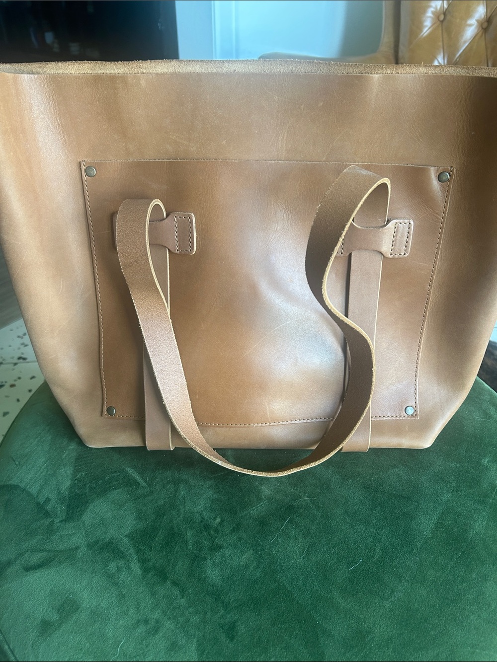 WP Standard Classic Tan Leather Tote Bag